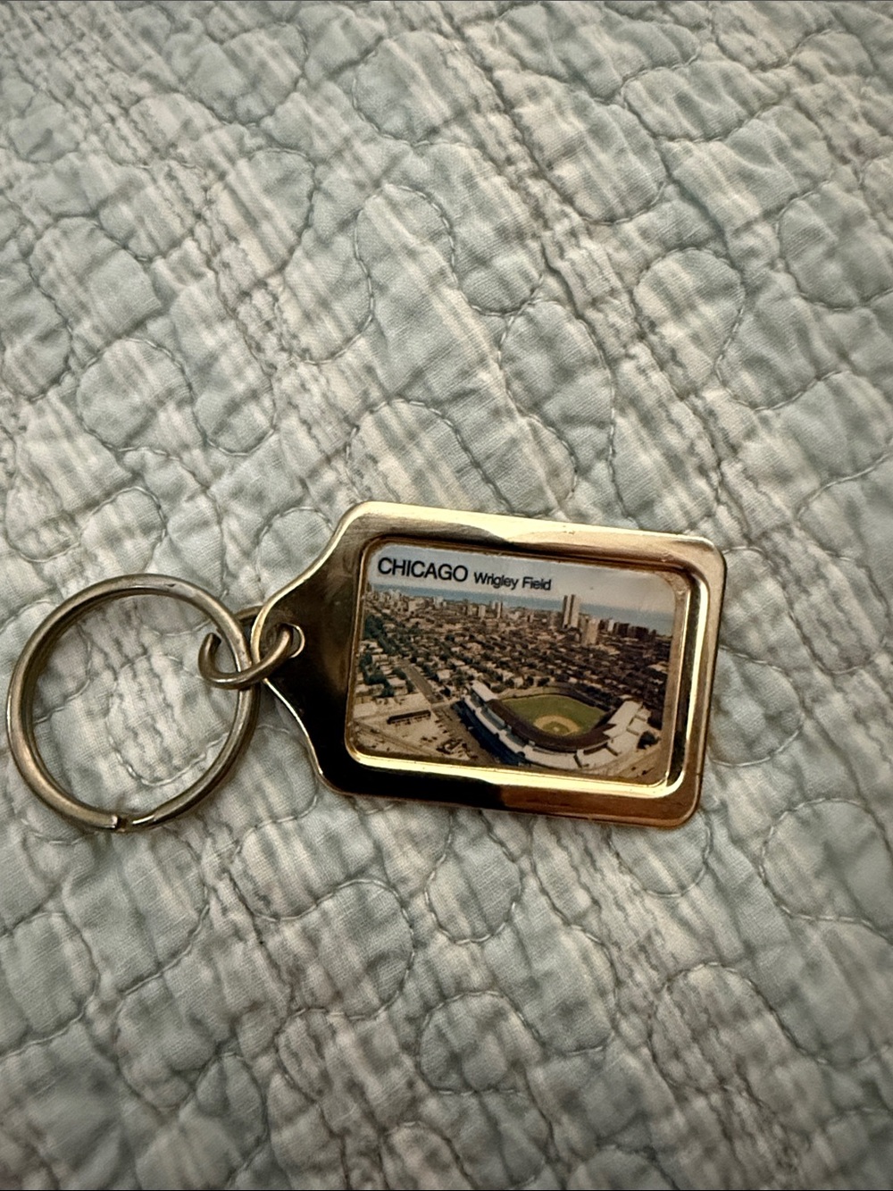 Chicago Wrigley Field Gold Keychain